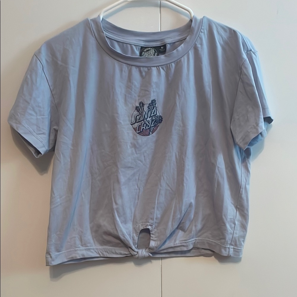 Santa Cruz Skateboards Light Blue Short Sleeve Tee